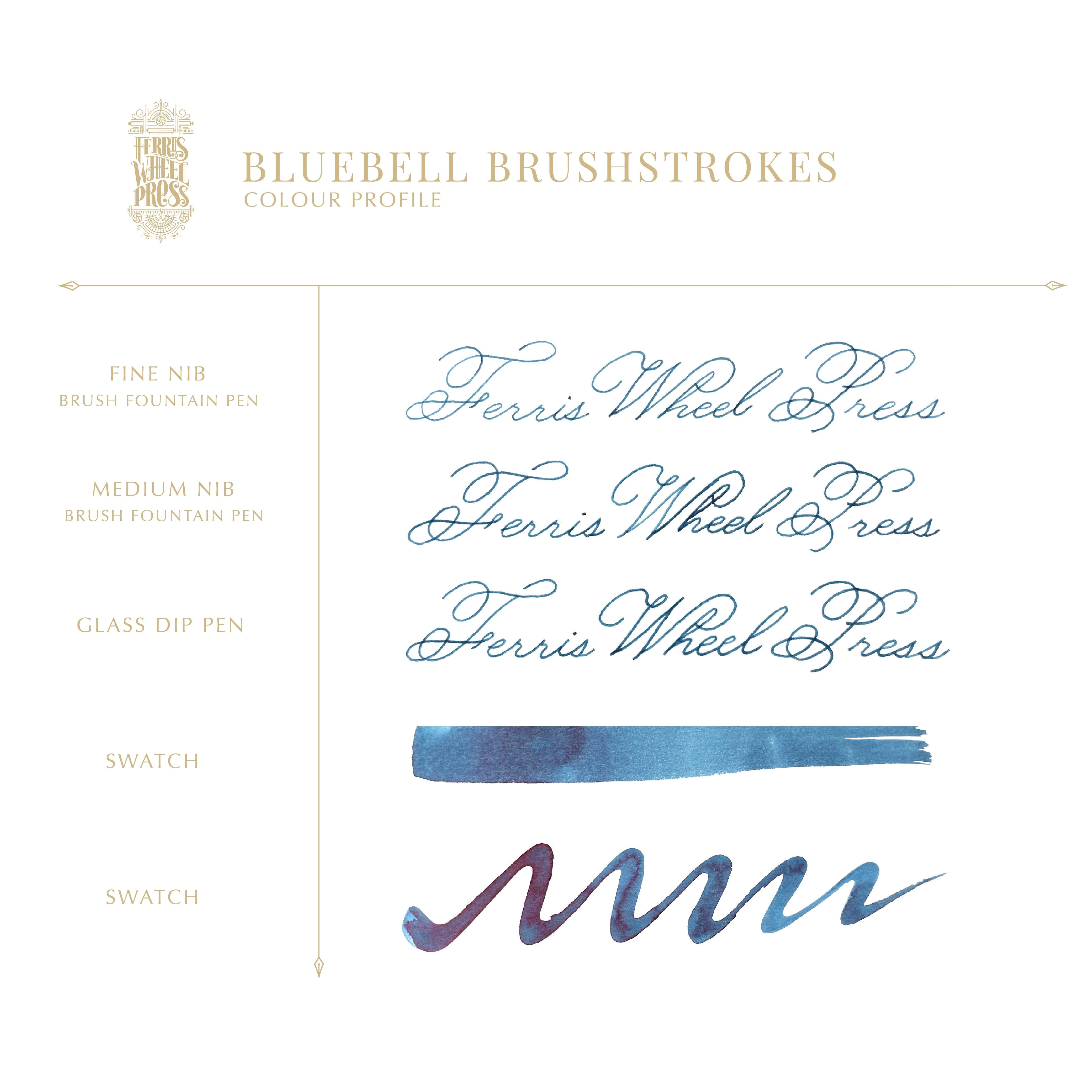 Bluebell Brushstrokes | 38ml Ink | Ferris Wheel Press