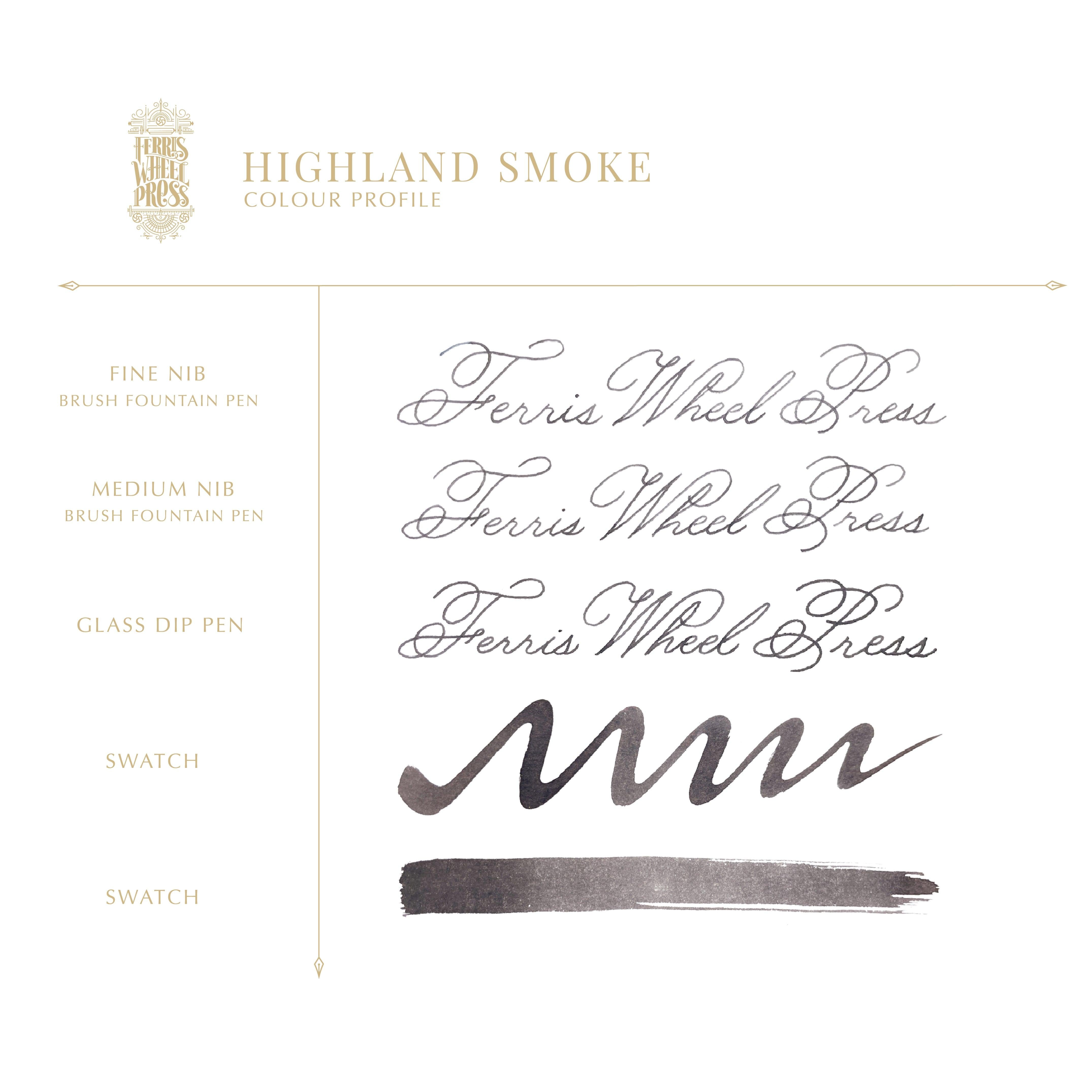 Highland Smoke | 38ml Ink | Ferris Wheel Press