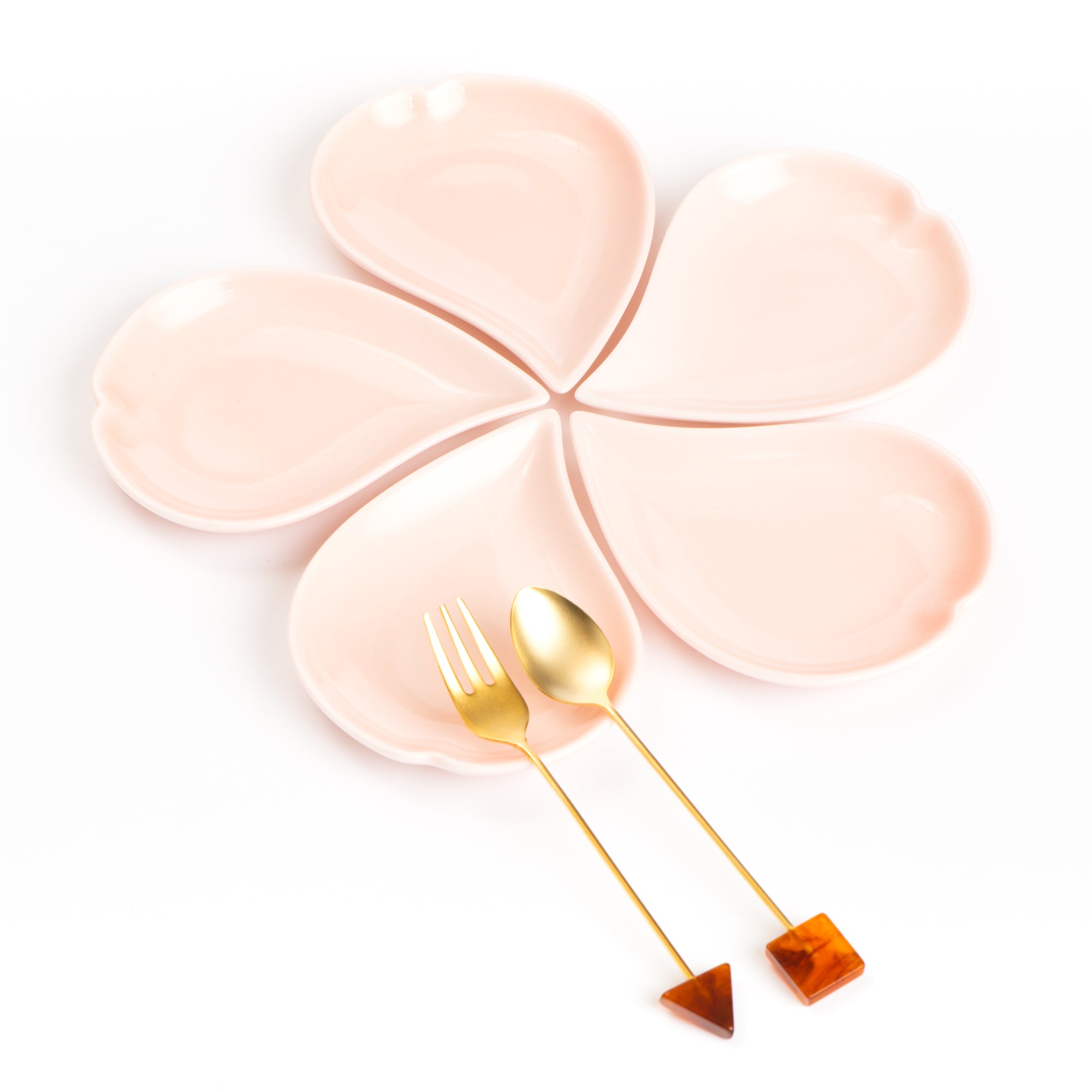 Sakura Hitohira Small Plate Set