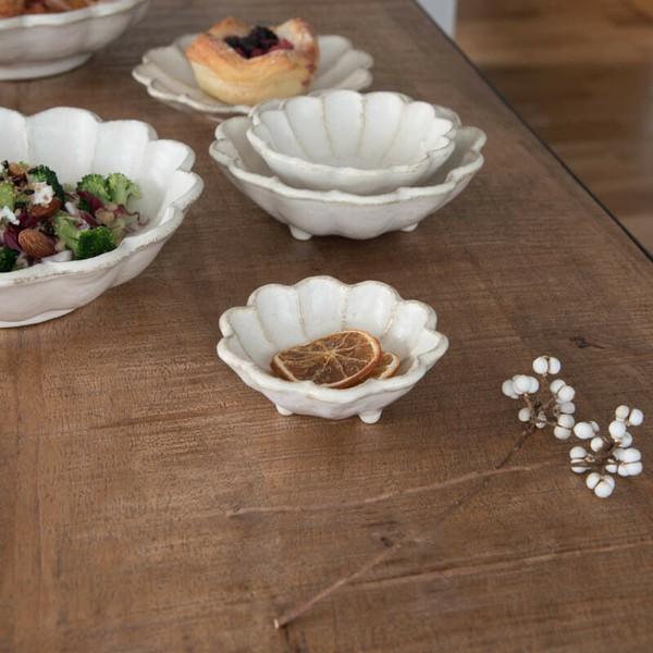 Kaneko Kohyo - Side Dish Bowl - White - Rinka Series - Handcrafted Japanese Mino Ware