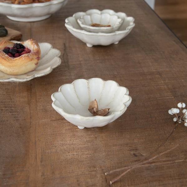 Kaneko Kohyo - Side Dish Bowl - White - Rinka Series - Handcrafted Japanese Mino Ware