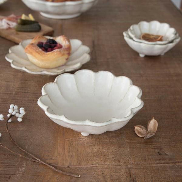 Kaneko Kohyo - Main Dish Bowl - White - Rinka Series - Handcrafted Japanese Mino Ware