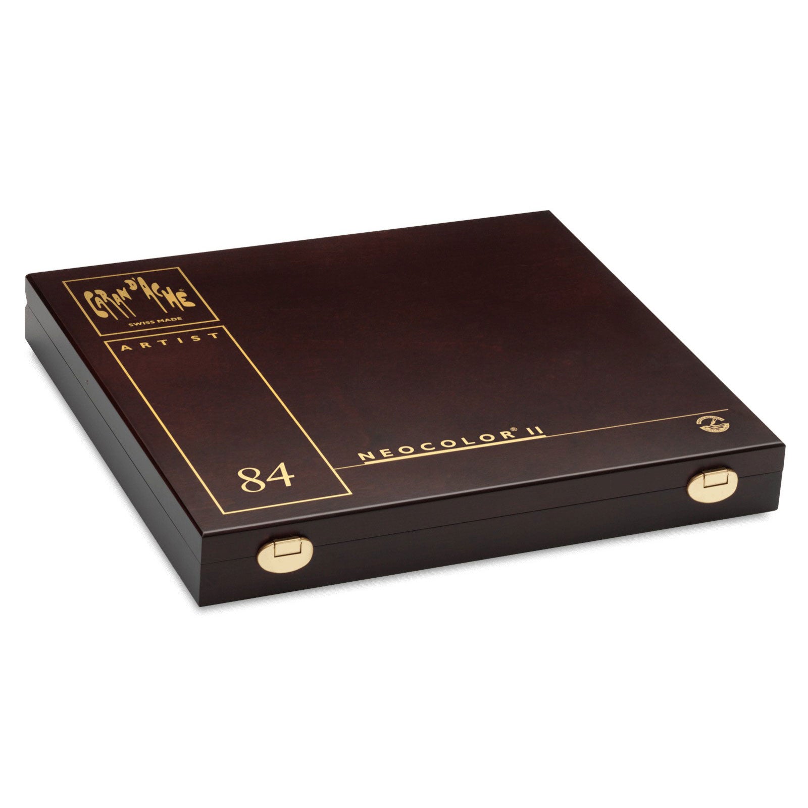 Caran d'Ache Neocolor II Water-Soluble Wax Pastel - Wooden Box Set of 84