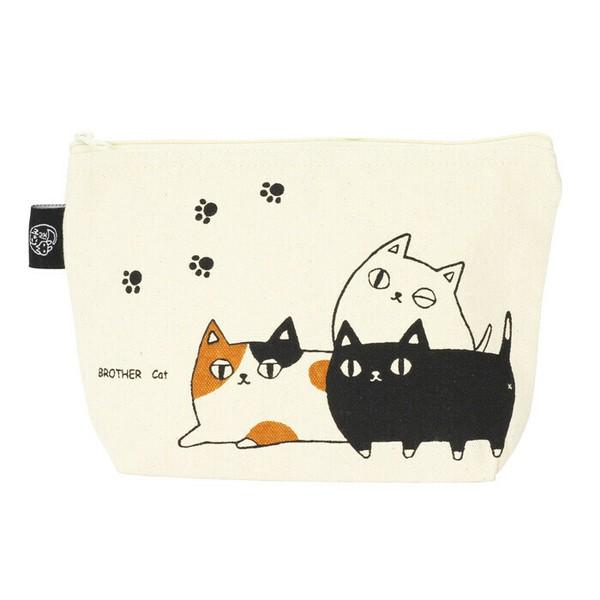 Neko Sankyodai Three Cats Brothers Pouch