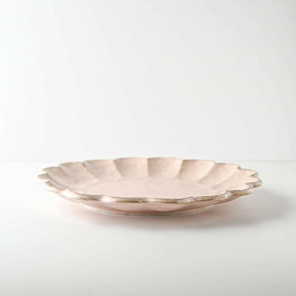 Kaneko Kohyo - Main Plate - Pink - Rinka Series - Handcrafted Japanese Mino Ware