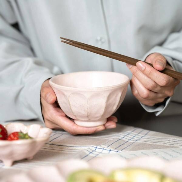 Kaneko Kohyo - Rice Bowl - Pink - Rinka Series - Handcrafted Japanese Mino Ware