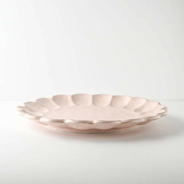 Kaneko Kohyo - Main Plate - Pink - Rinka Series - Handcrafted Japanese Mino Ware
