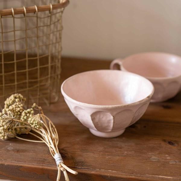 Kaneko Kohyo - Rice Bowl - Pink - Rinka Series - Handcrafted Japanese Mino Ware