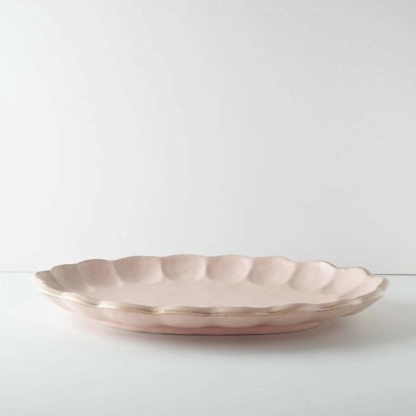 Kaneko Kohyo - Main Plate - Pink - Rinka Series - Handcrafted Japanese Mino Ware