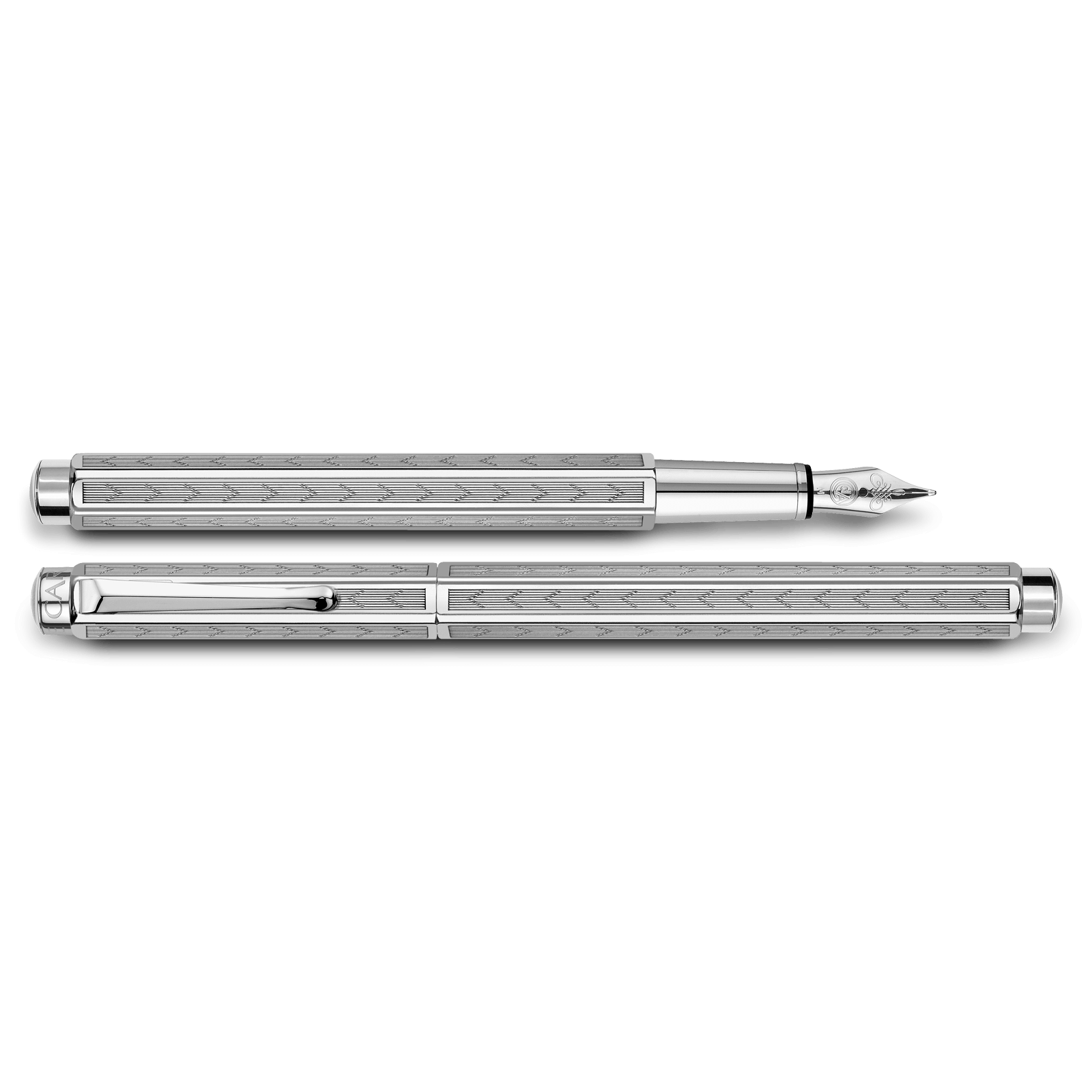 Caran d'Ache Palladium-Coated Ecridor Chevron Fountain Pen