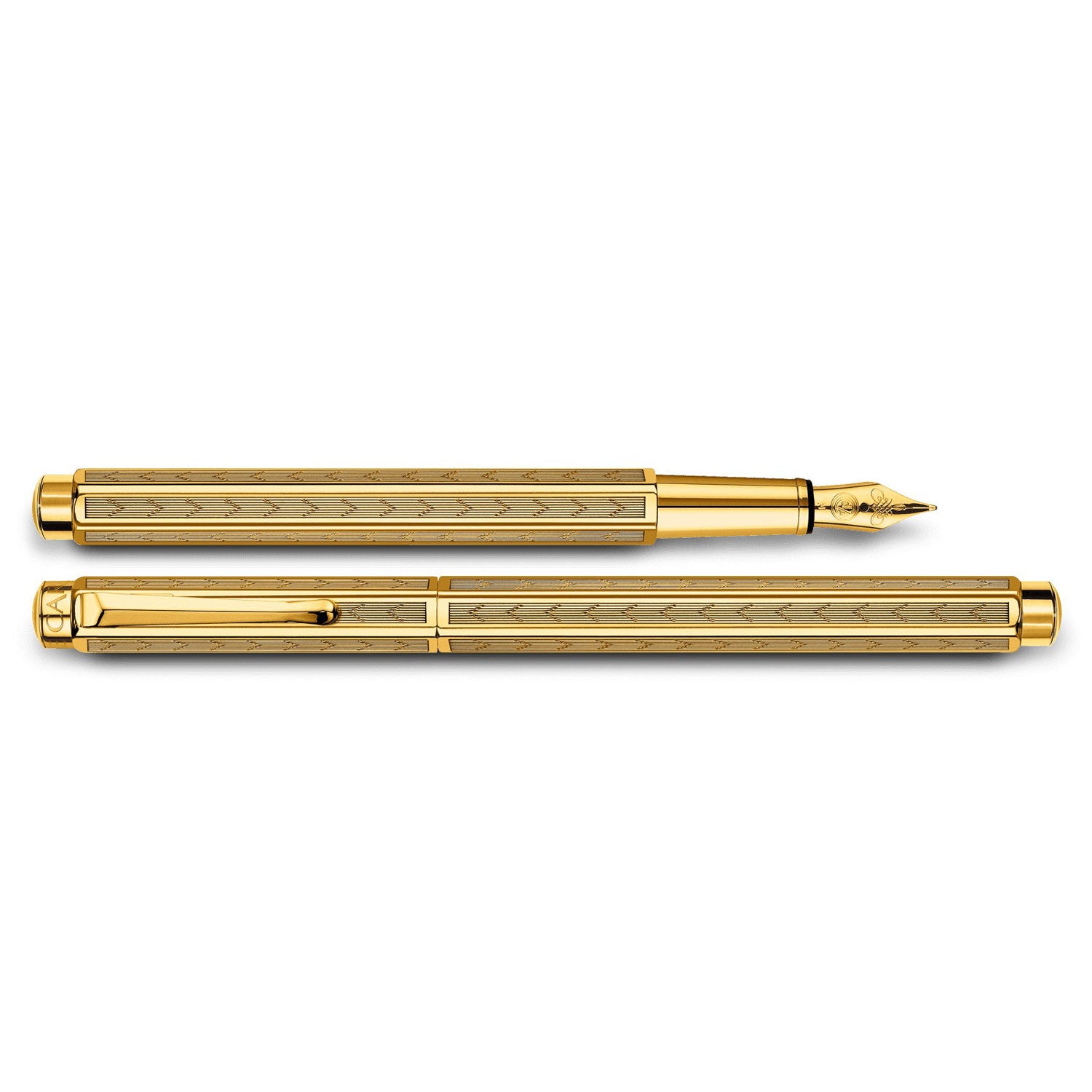 Caran d'Ache Gilded Ecridor Chevron Fountain Pen