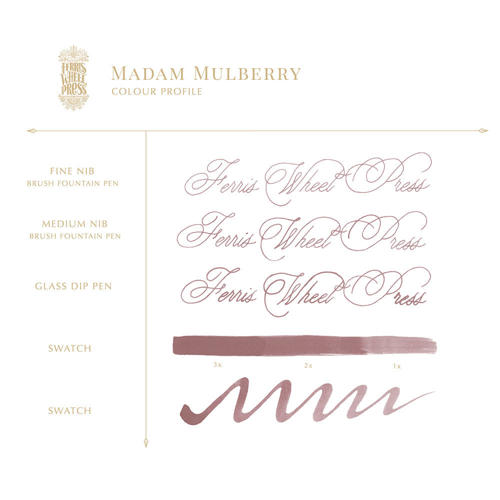 Madam Mulberry | 38ml Ink | Ferris Wheel Press