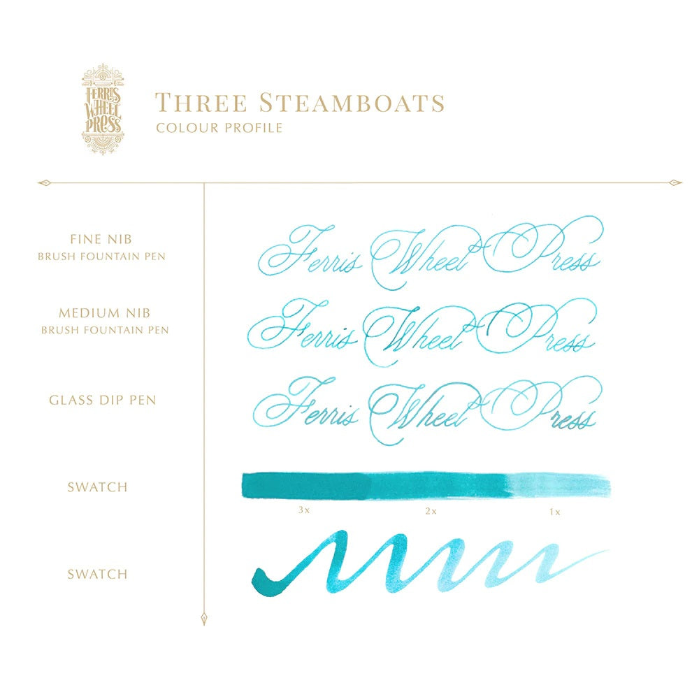 Three Steamboats | 38ml Ink | Ferris Wheel Press