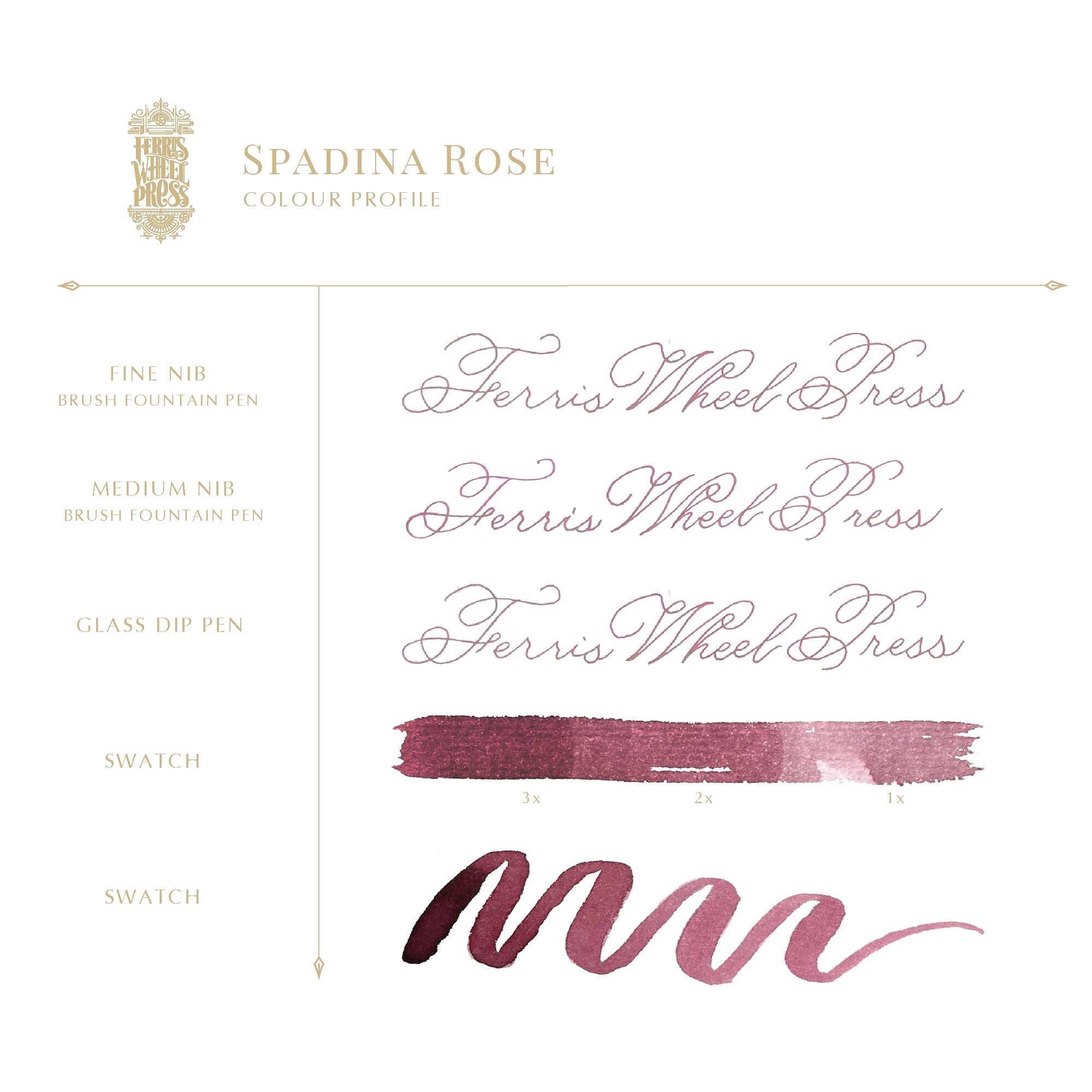 Spadina Rose | 38ml Ink | Ferris Wheel Press