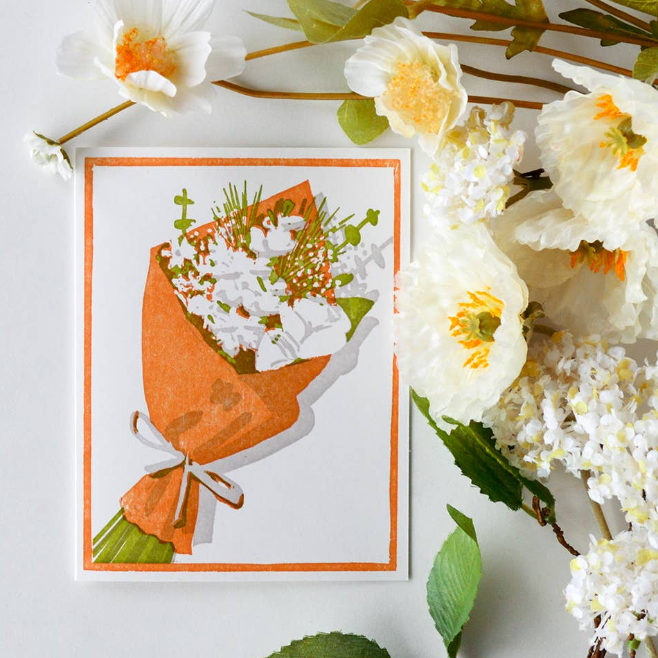 Heartell Press Brown Paper Bouquet Everyday Inspiration Card