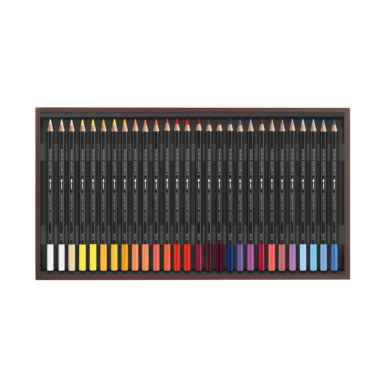 Caran d'Ache Museum Aquarelle Colour Pencil - Wooden Box Set of 76