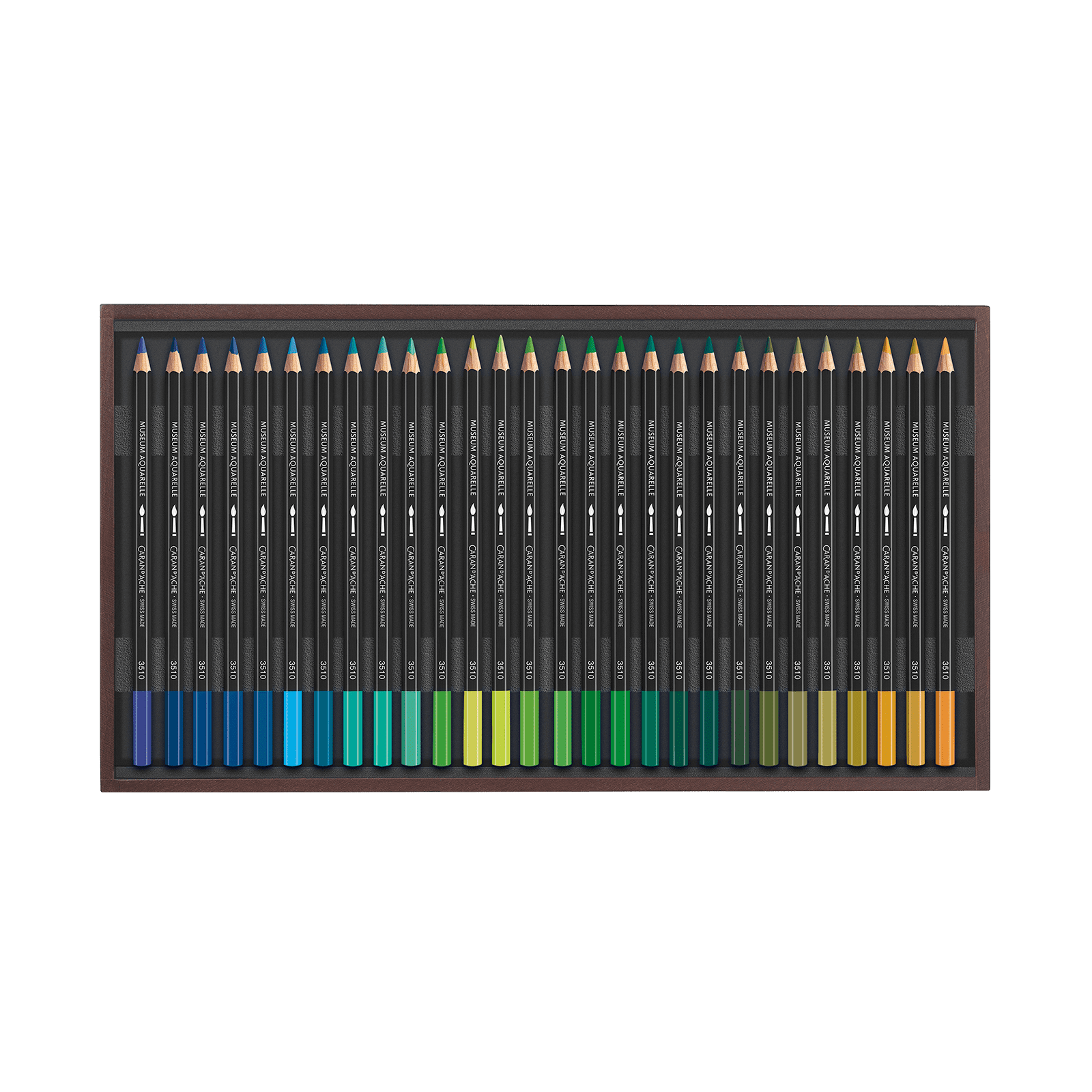 Caran d'Ache Museum Aquarelle Colour Pencil - Wooden Box Set of 76