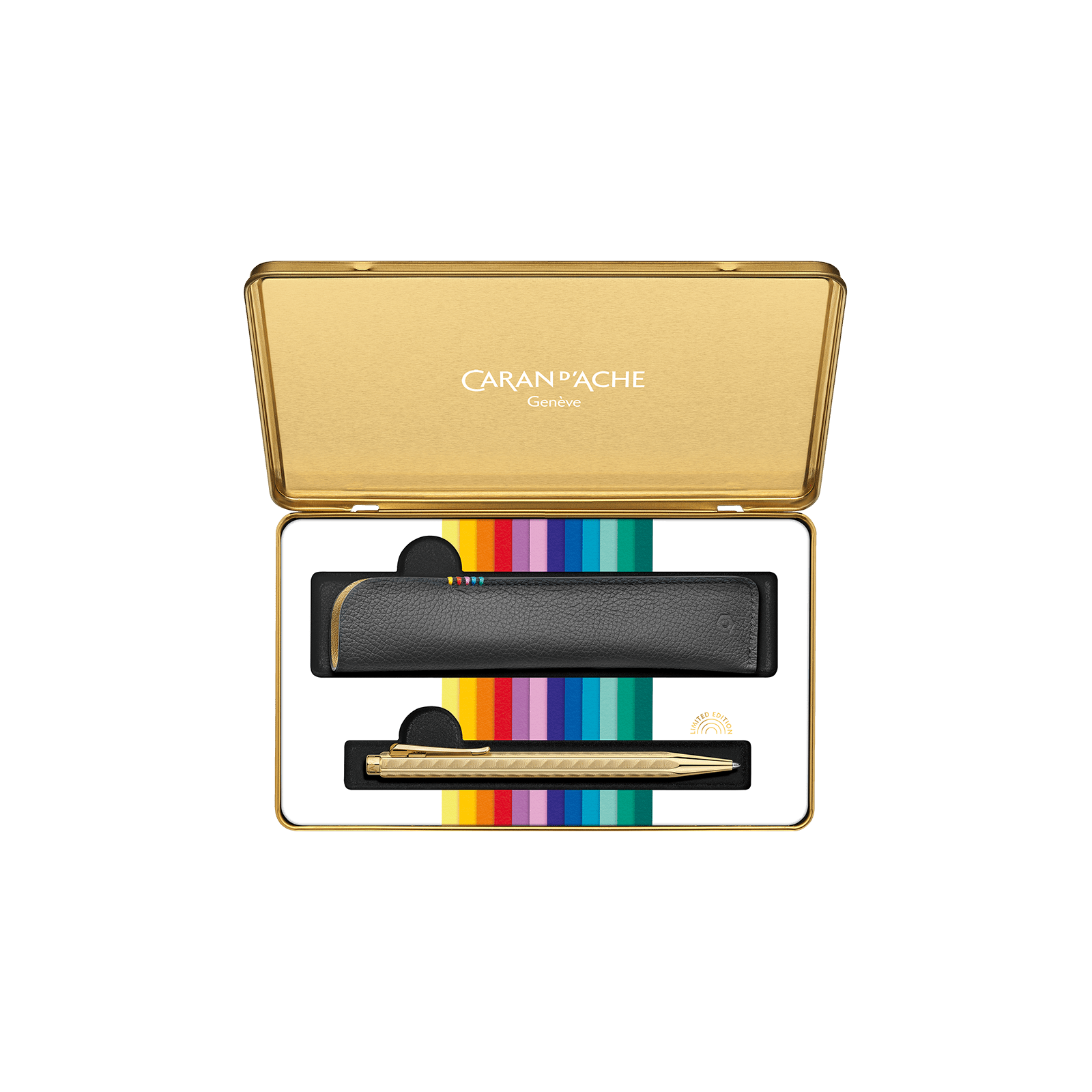 Caran d'Ache Ecridor Sunlight Gift Set Ballpoint Pen & Leather Case Special Edition