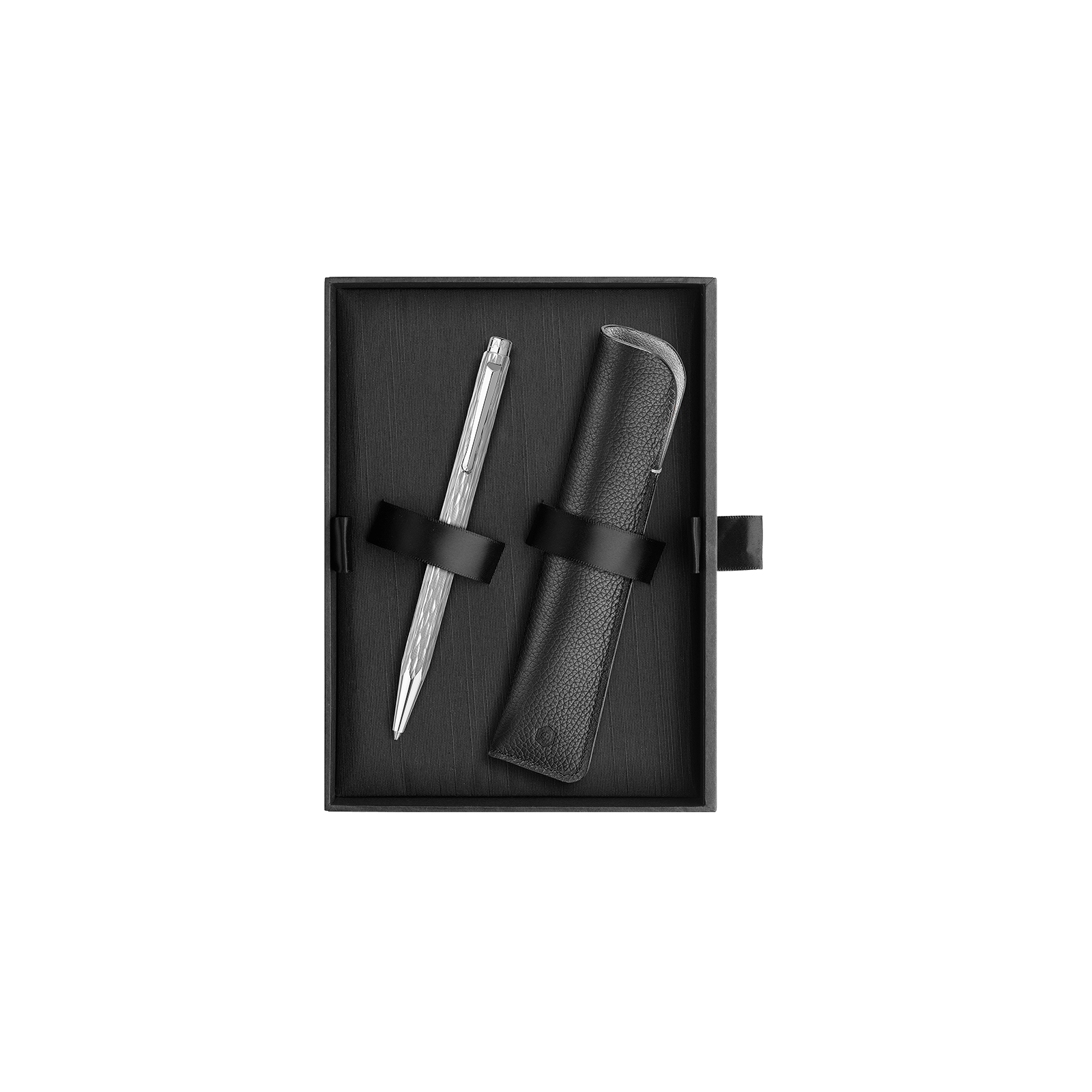 Caran d'Ache Ecridor™ Venetian Platinum Ballpoint Pen & Leather Case Special Edition