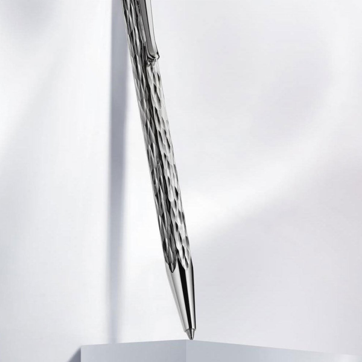 Caran d'Ache Ecridor™ Venetian Platinum Ballpoint Pen & Leather Case Special Edition