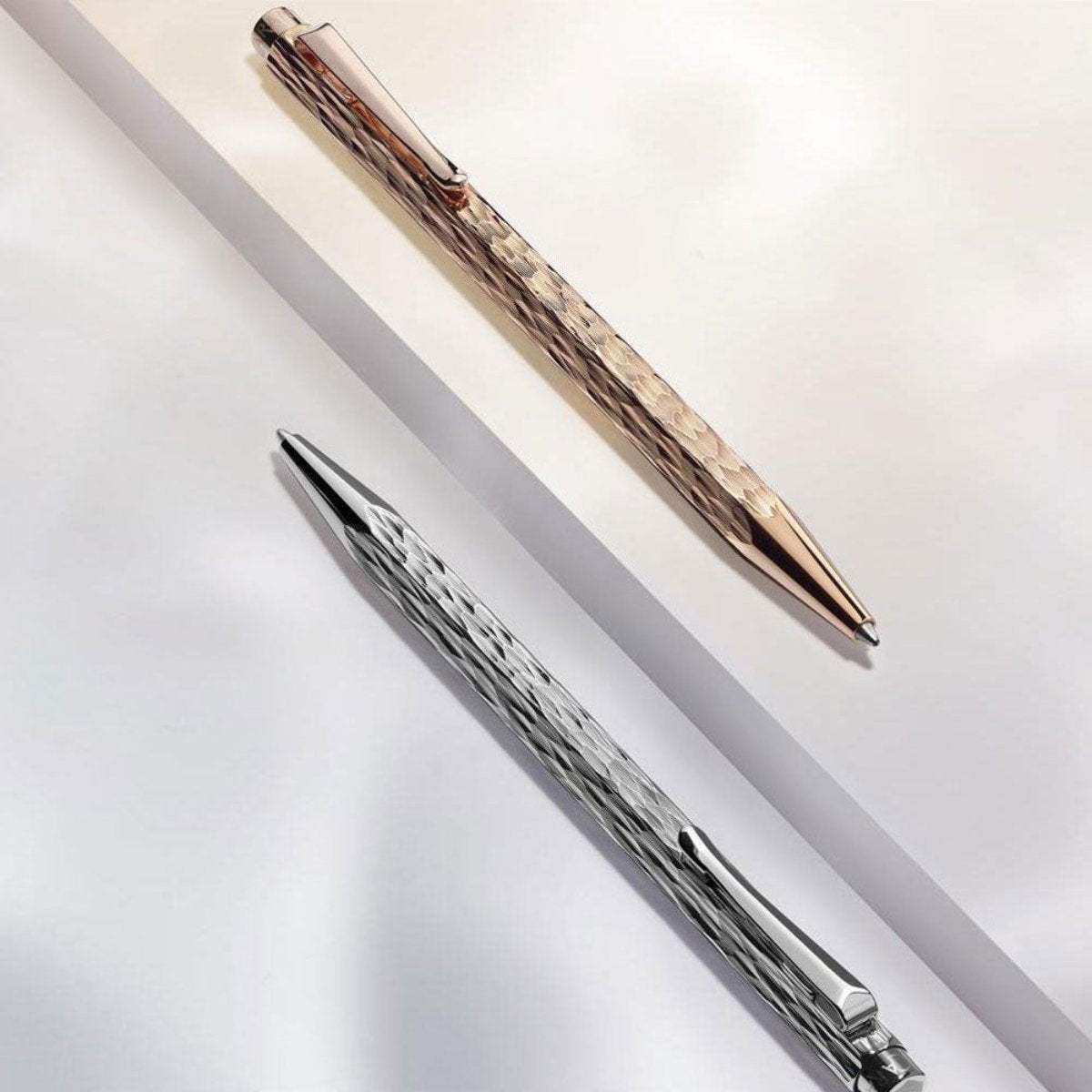 Caran d'Ache Ecridor™ Venetian Platinum Ballpoint Pen & Leather Case Special Edition