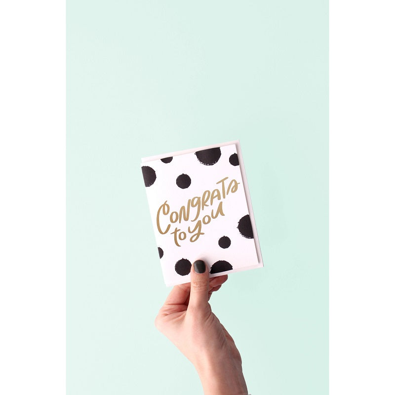 Dahlia Press Congrats To You - Letterpress + Foil Card