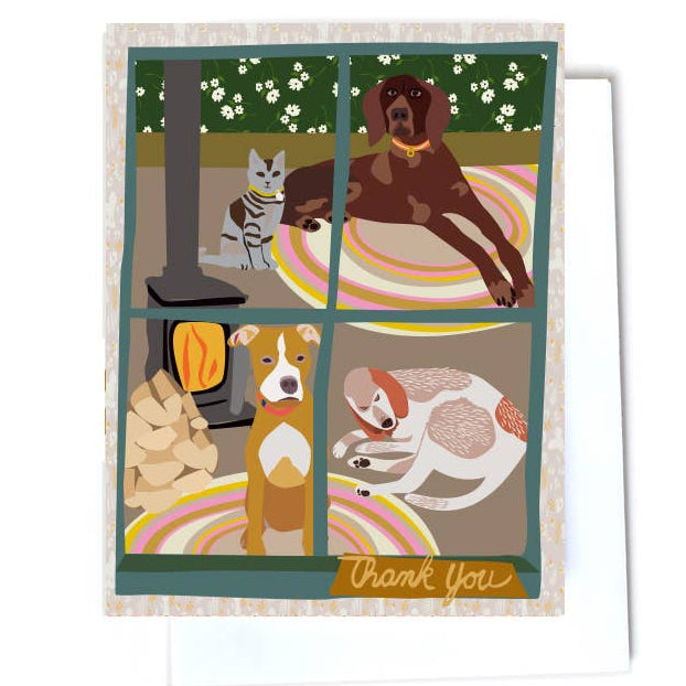 Elizabeth Grubaugh Pets Thank You Note Card