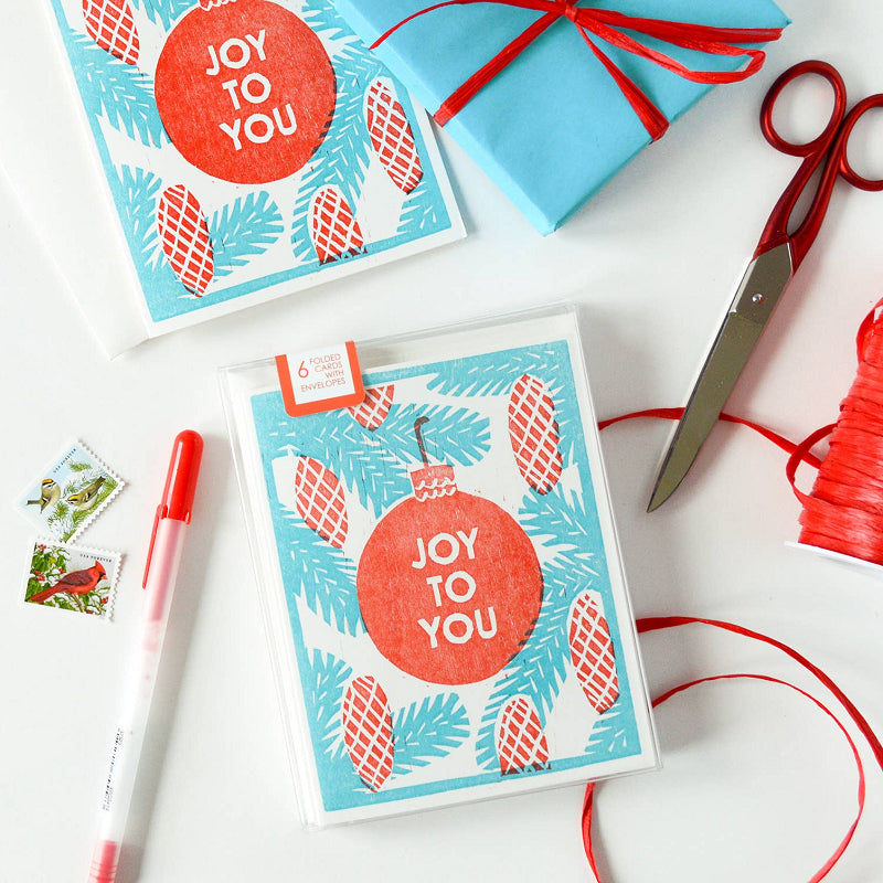 Heartell Press Joy To You Winter Holidays Card - Set of 6